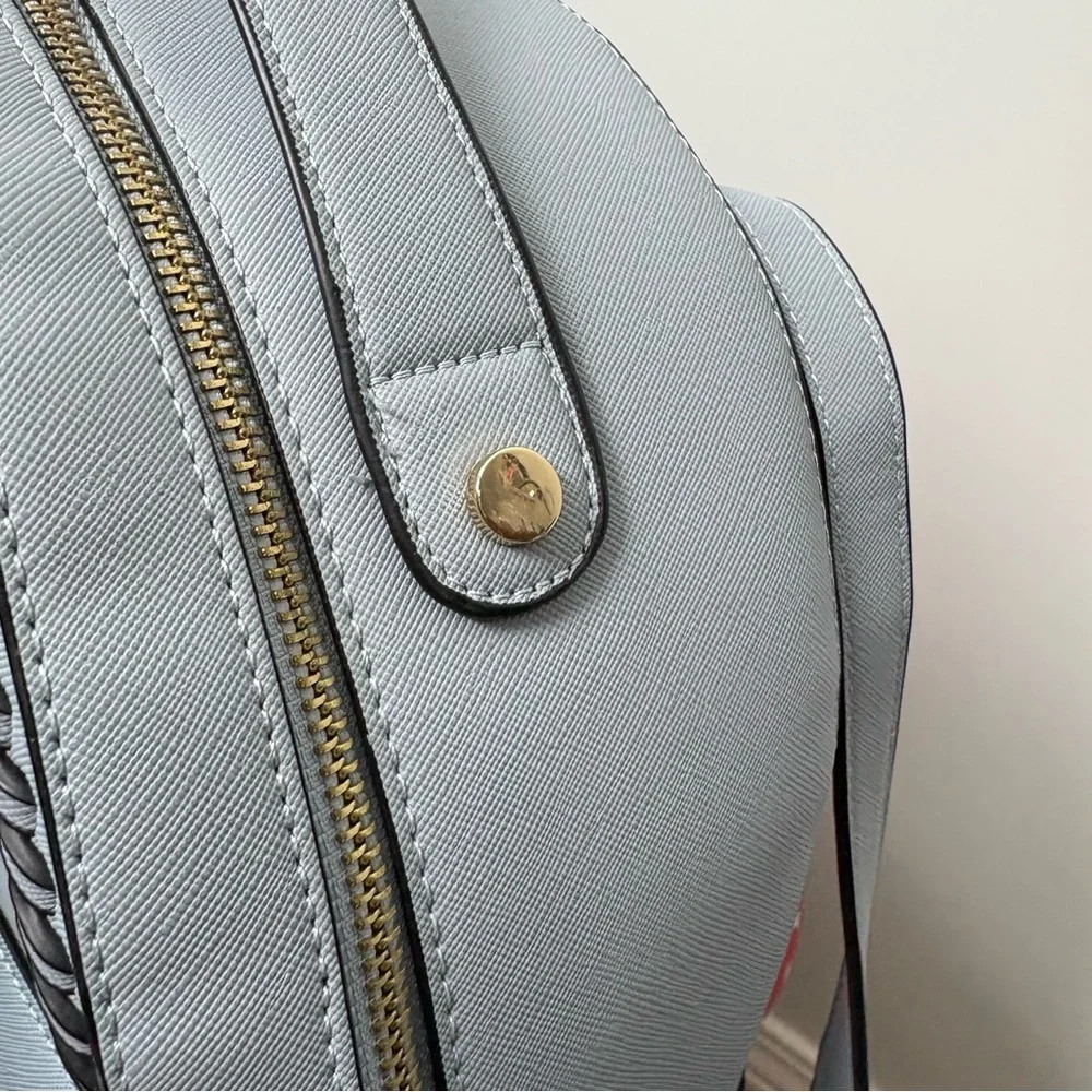 CALPAK Kaya Faux Leather Light Blue Backpack
